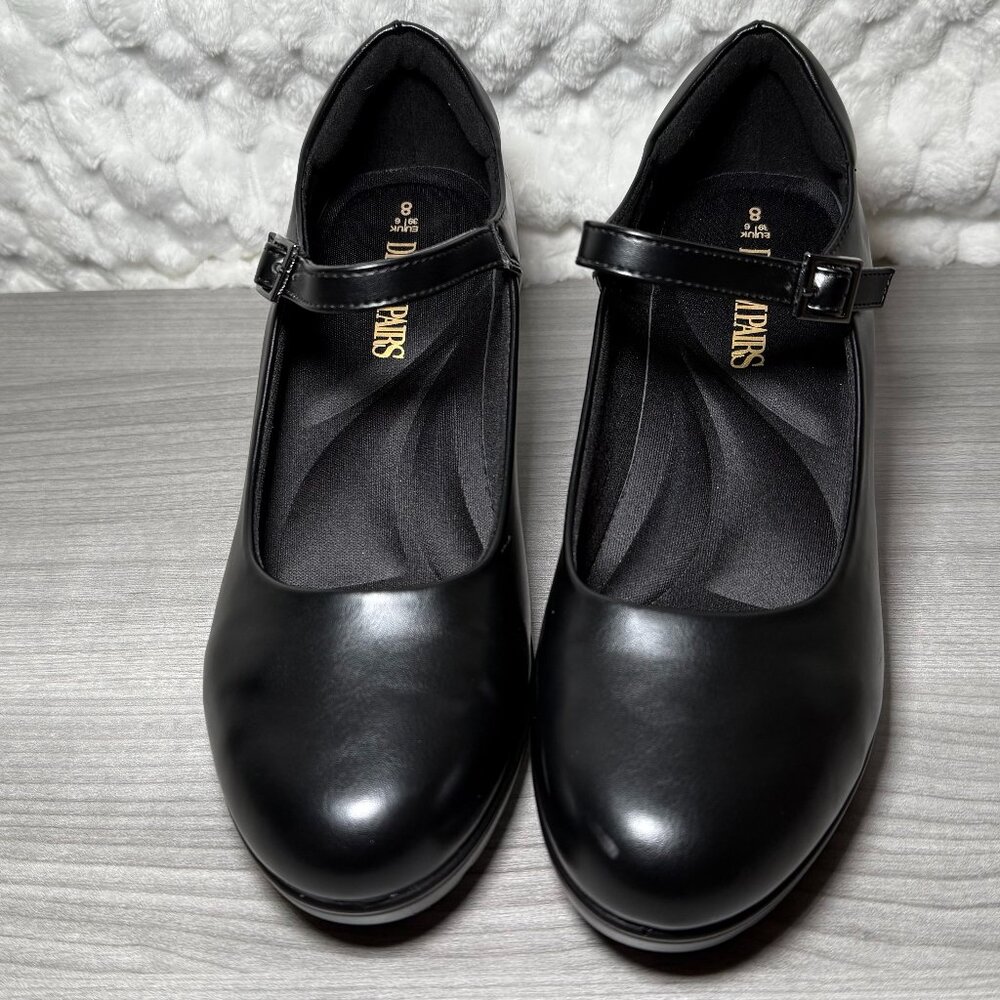 Dream Pairs Women’s Chunky Low Block Heels Mary Jane Close Toe Pumps - Sz 8